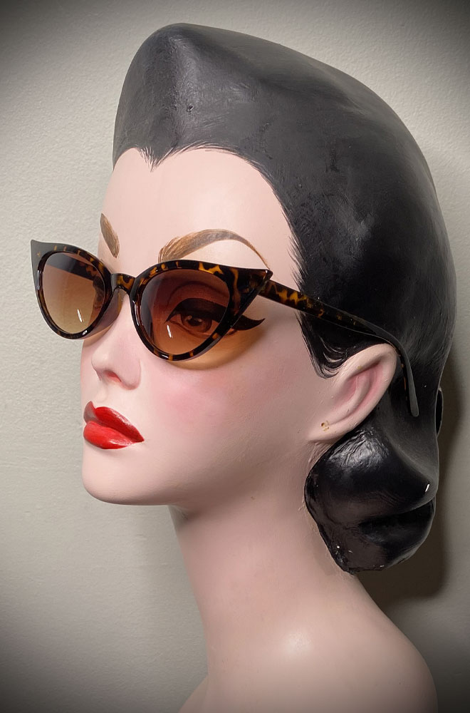 Vintage-style Tortoiseshell Marilyn sunglasses at Deadly is the Female. Effortlessly add some pinup glamour to your day!