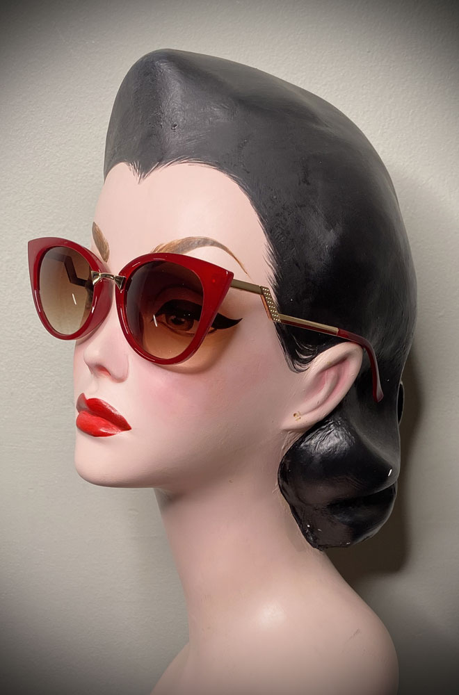 Vintage-style Cherry Rita sunglasses at Deadly is the Female. Effortlessly add some sassy, pinup glamour to your day!