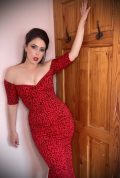 Red Leopard Lenore Dress - an audacious & sassy wiggle dress. Made in the UK by Alexandra King for Deadly is the Female Collection.