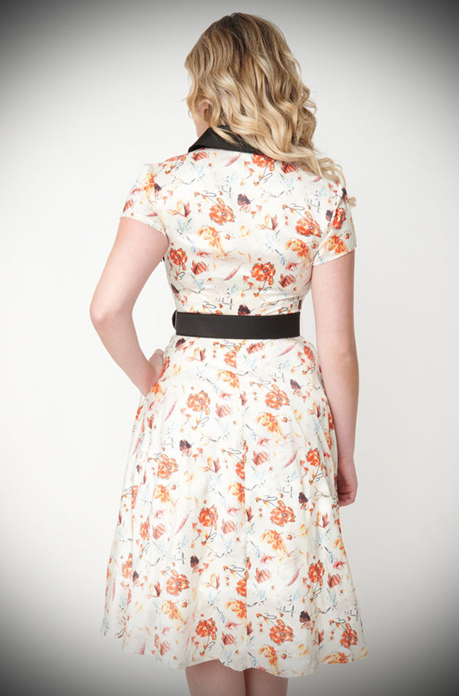 Floral Madeline Swing Dress - a beautiful 50s style western fringe dress. Deadly is the Female are official UK stockists of Unique Vintage.
