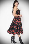 Lola Black Rose Dress - a beautiful 50s style western fringe dress. Deadly is the Female are official UK stockists of Unique Vintage