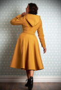 Lucinda Water Resistant Swing Coat - a stunning 1950s mustard coat with a hood. Deadly is the Female are Miss Candyfloss UK stockists