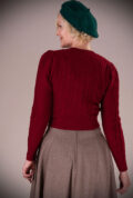 40's Burgundy Ice Skater Cardigan by Emmy Design is a beautiful wardrobe essential. DeadlyistheFemale.com are official UK stockists of Emmy Design Sweden.