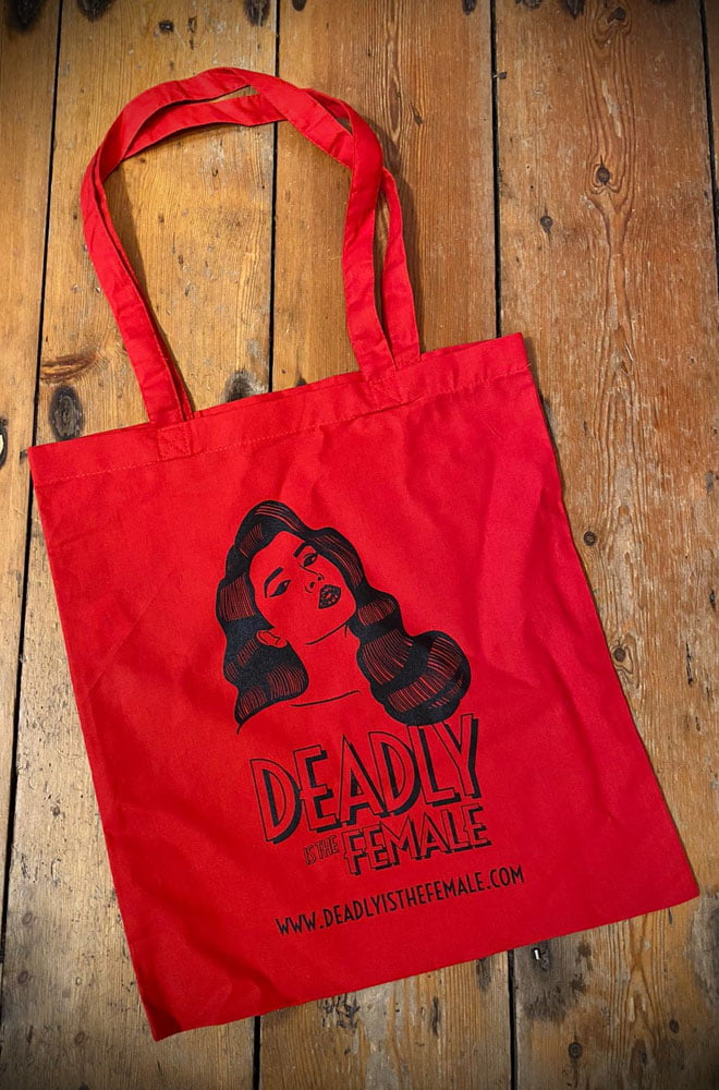 Deadly Scarlett Tote Bag