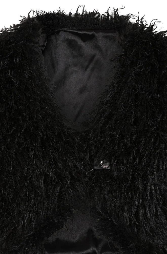 Faux Fur Cropped Jacket - the perfect way to add some rock 'n' roll to your outfit. It features a shaggy, matte faux fur that is both dramatic & luxurious.